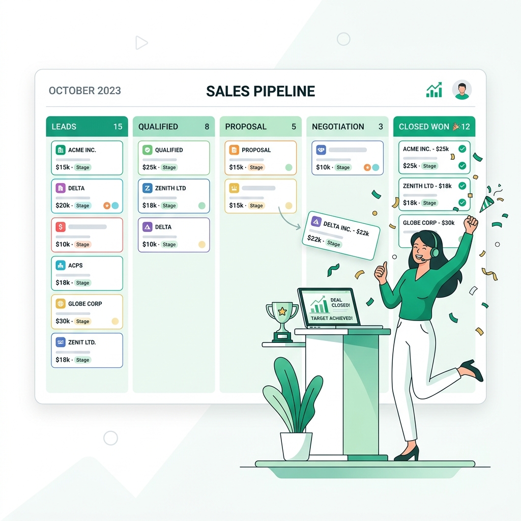 Sales pipeline illustration